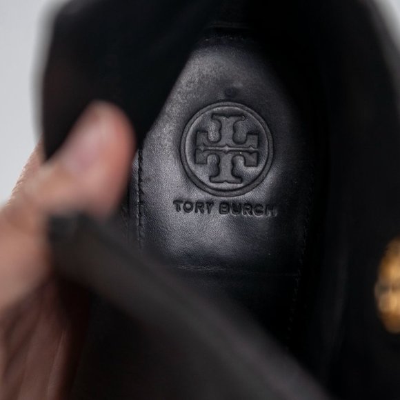 TORY BURCH Junction Leather Boots Black | 7.5 - Picture 12 of 14